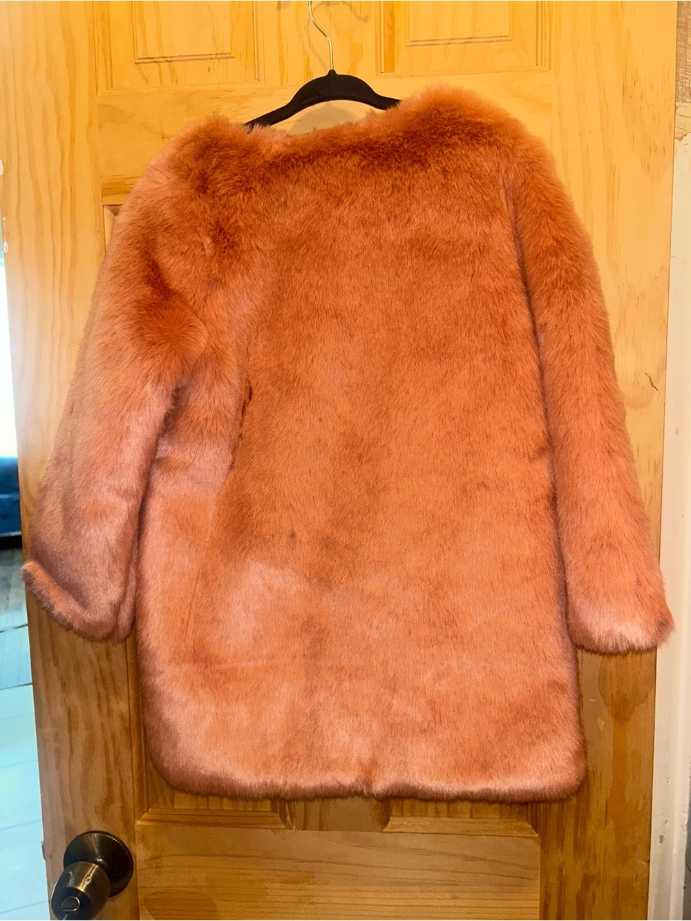 SOLD ♥️ GAP Girls Faux Fur Pea Coat in pink - Picture 4 of 8
